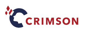 Crimson Education logo in navy and red